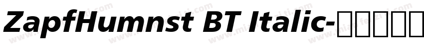 ZapfHumnst BT Italic字体转换